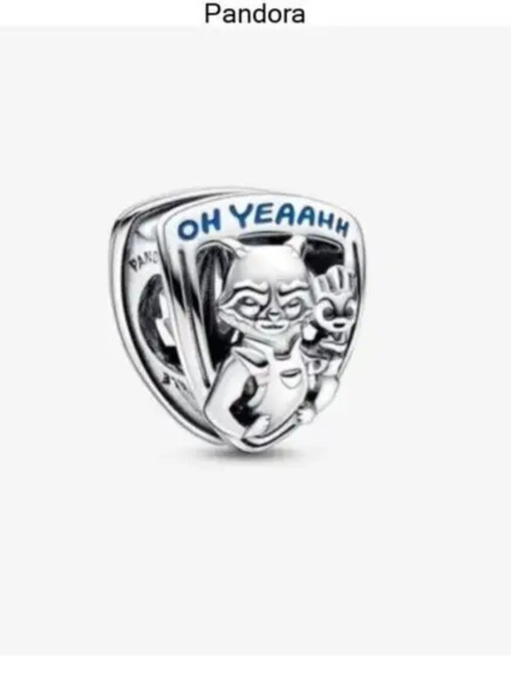 Pandora Marvel Guardians of the Galaxy Rocket Raccoon & Groot Emblem Charm